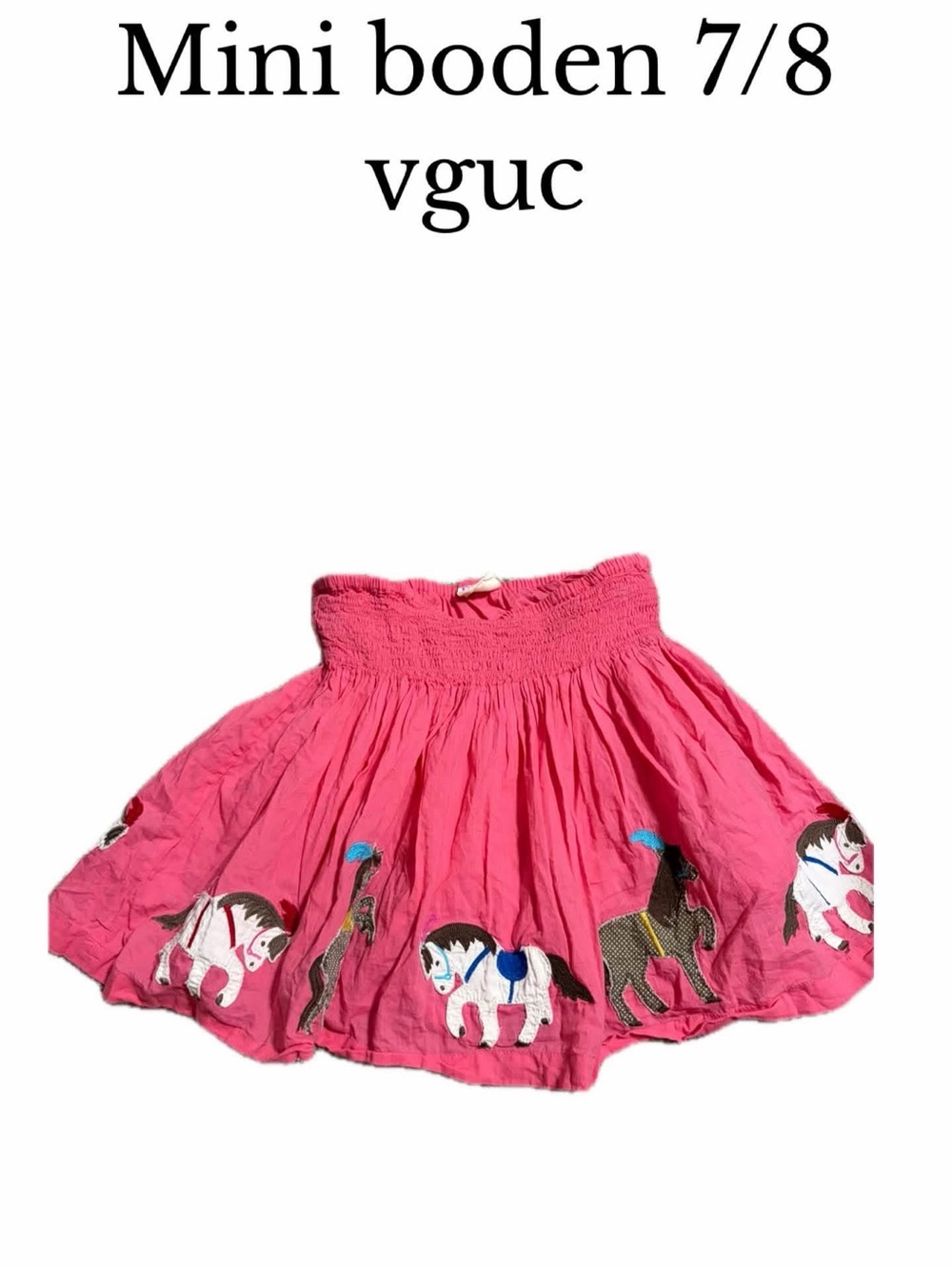 Mini boden horse skirt 7/8